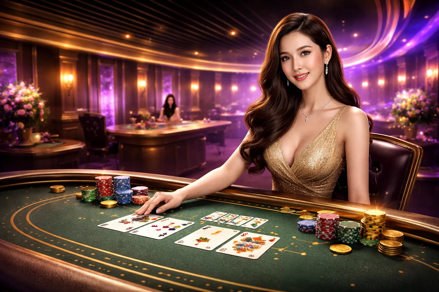 Hình ảnh hỗ trợ khách hàng chuyên nghiệp của K9CC APK với tông màu xanh vàng